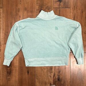 North face mint turtleneck sweatshirt